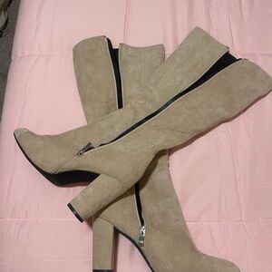 Women's Tan Knee-High Boots